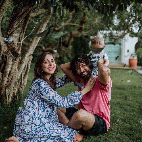 Nakul Mehta with Wife and Son