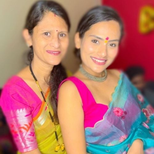 Shweta Kharat with Mother