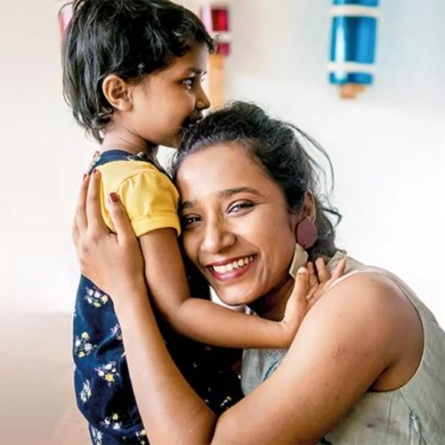 Tannishtha Chatterjee with Daughter