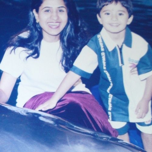 Zeeshan Khan with Mother