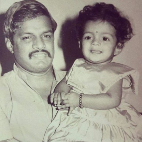 Chaitrali Gupte with Father