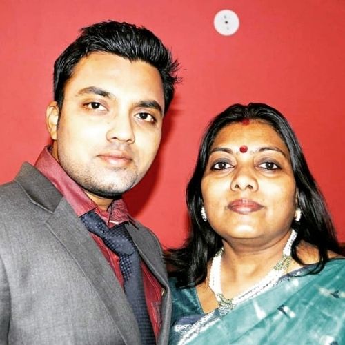 Jay Sharan with Mother