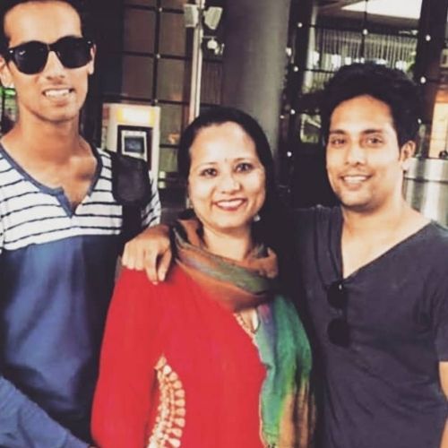 Manraj Singh Sharma with Mother and Brother