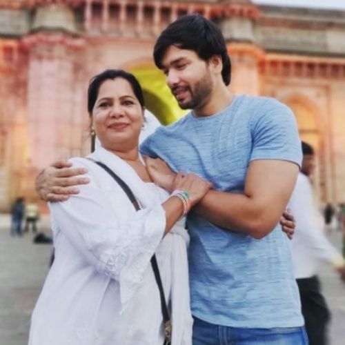 Shahab Ali with Mother