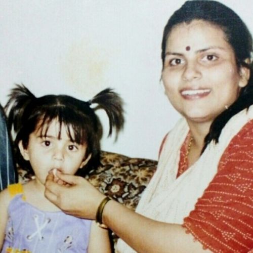 Tina Shilparaj with Her Mother