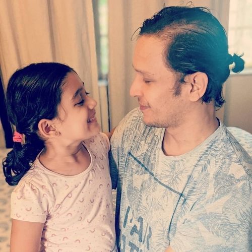 Abhishek Rawat with His Daughter