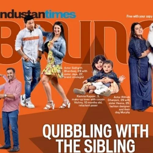 Siddharth and Jaya  Bhardwaj on cover page of Hindustan Times