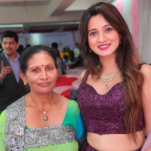 Harshika Poonacha with Her Mother