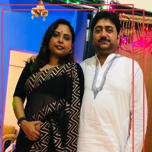 Vishwanath Chatterjee with his Wife