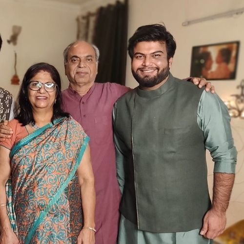 Anuj Ramatri with His Father and Mother