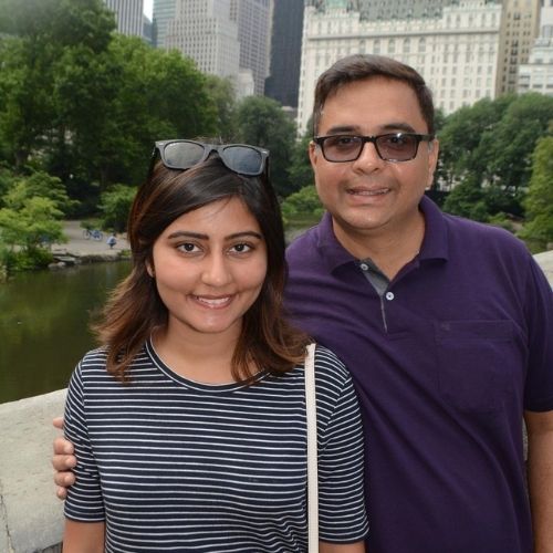Kritika Goel with Her father