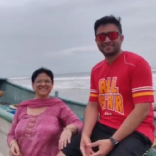 Anuj Khurana with Mother