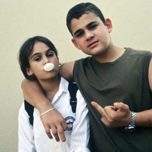 Dina Shihabi with Brother