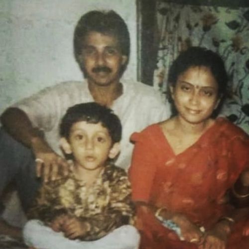 Dipayan Banerjee with Parents