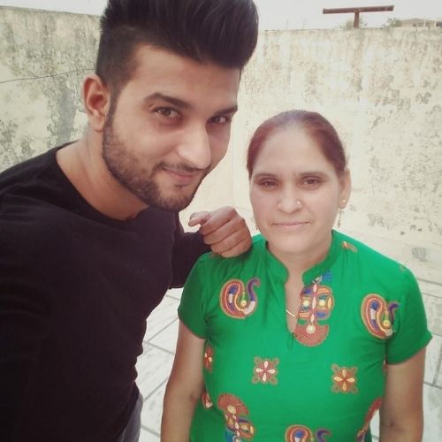 Shubham Jaibeer Sahrawat with Mother