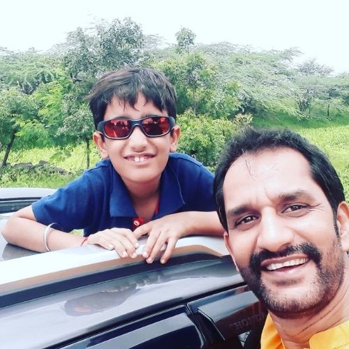 Sushil Pandey with Son