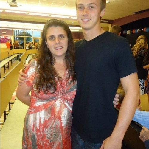 Logan Allen brother with mother