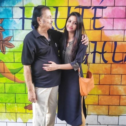 Sohini Banerjee with Father