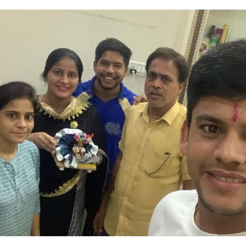 Priyam Garg with Family