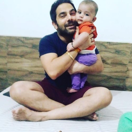 Deepesh Bhan with Child