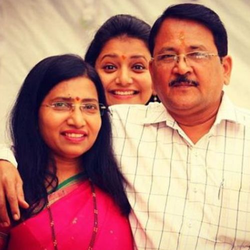 Jui Gadkari with Parents