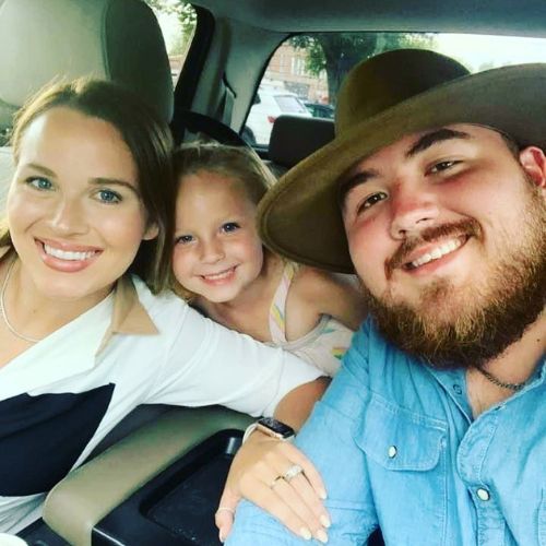 Peyton Aldridge with Wife and Daughter