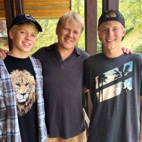 Carson Lueders with Father and Brother