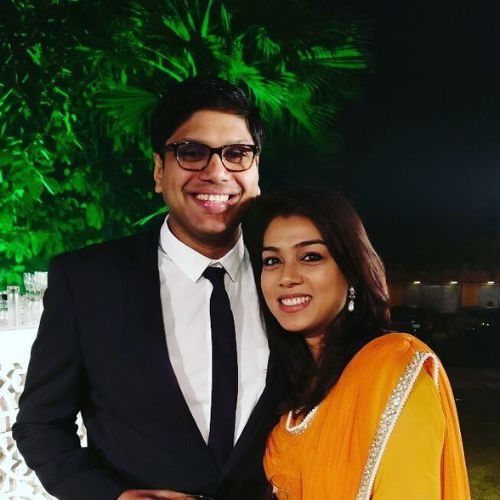 Peyush Bansal with his wife Nidhi Mittal