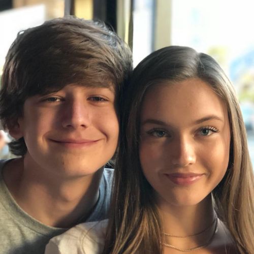 Chloe Rose Robertson with Brother