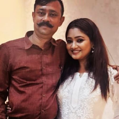 Debdyuti Ghosh with her husband