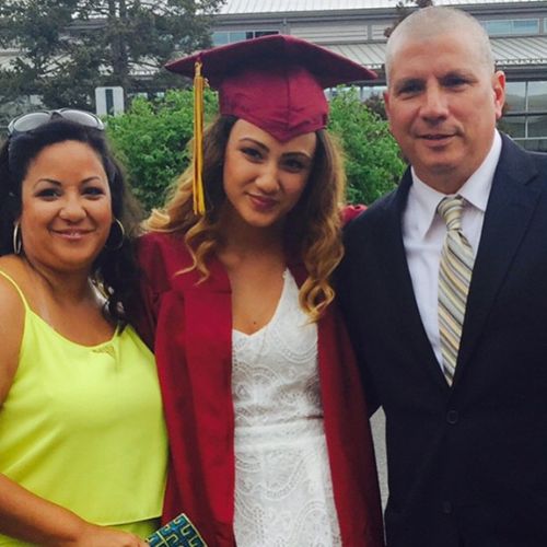 Kimberly Gutierrez with Parents