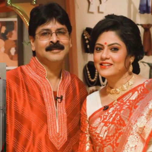 Lopamudra Sinha with her husband