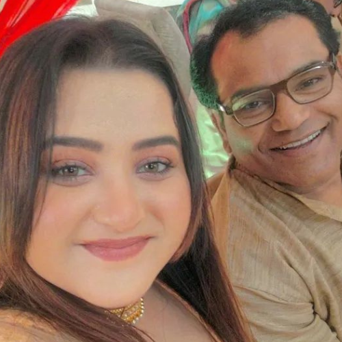 Shuvangshee Dutta with her father