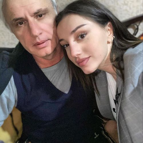 Buzaladze with her father
