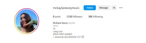 McKayla Stacey's instagram profile