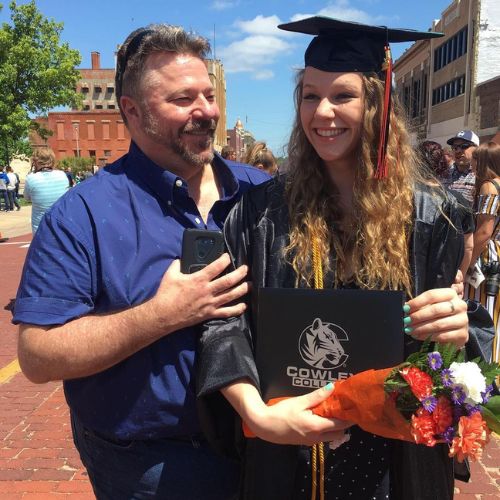 Hannah Nicolaisen with Father