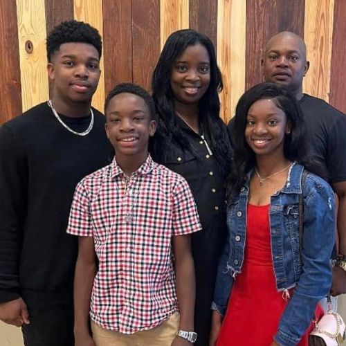 Jerome Godwin with his family