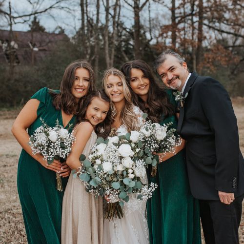 Katie Beth Forakis with Father and sisters