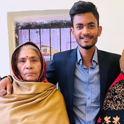 Anurag Dwivedi with his grandmother