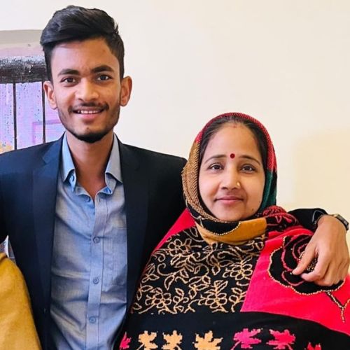 Anurag Dwivedi with his mother