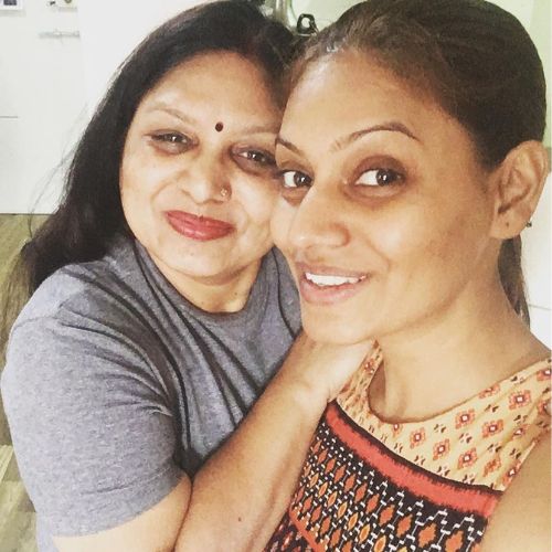 Nidhi Mahawan with her mother