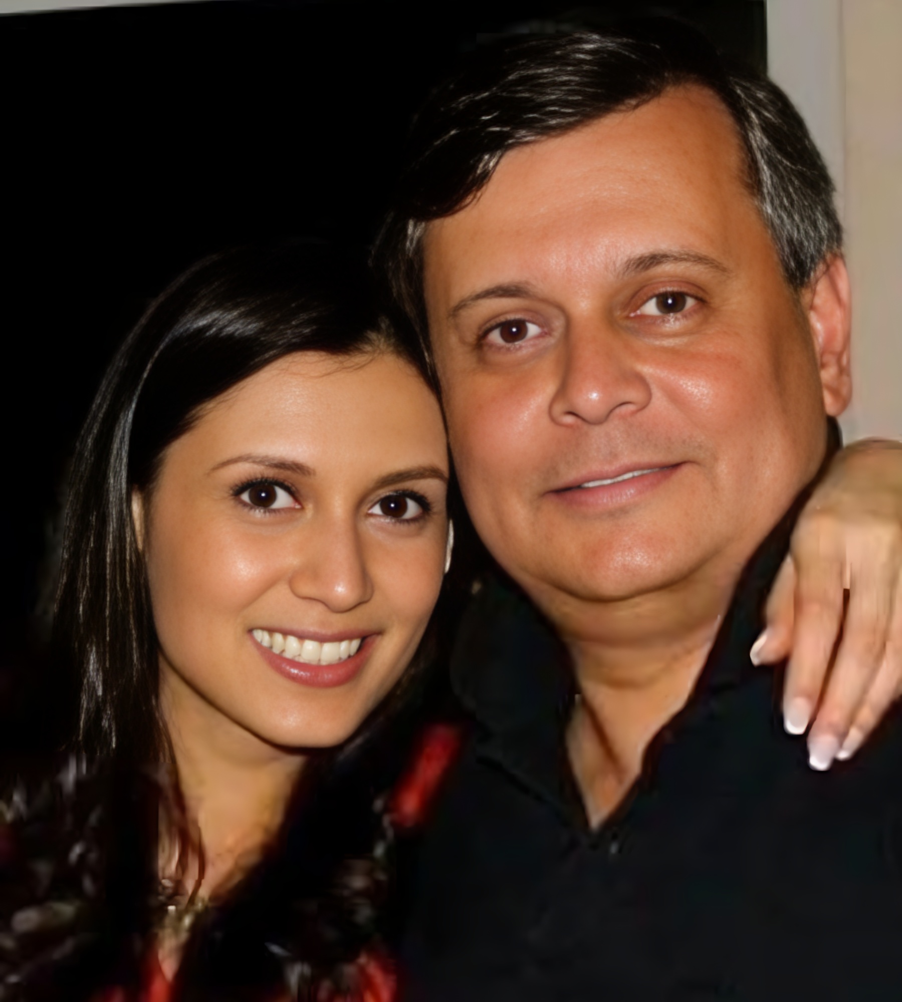 Drisha Acharya with her father