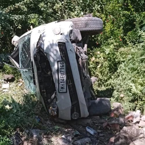Vaibhavi Upadhyaya's Car Accident Picture