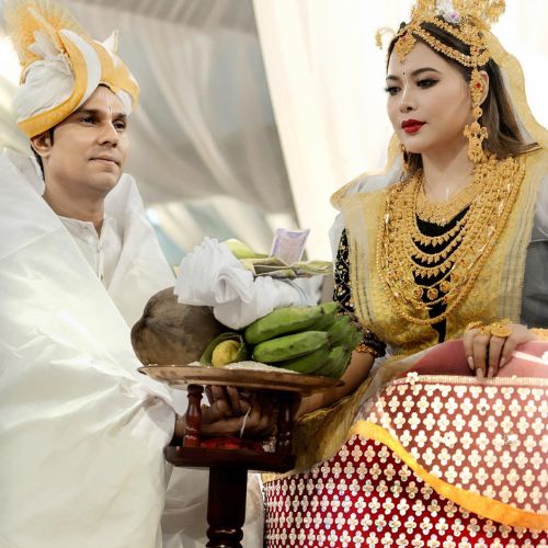 Lin Laishram with her husband