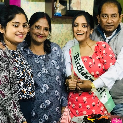 Sayosree Dey with her family