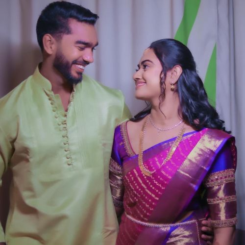 Shruti Ragunathan with her husband Venkatesh Iyer