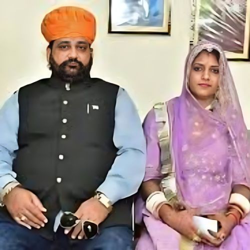 Sukhdev Singh Gogamedi with his wife